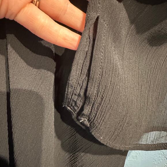 Style & co. Sheer Dress Large Embroidered Sequined Tunic Coverup Boho Whimsygoth - Picture 6 of 8